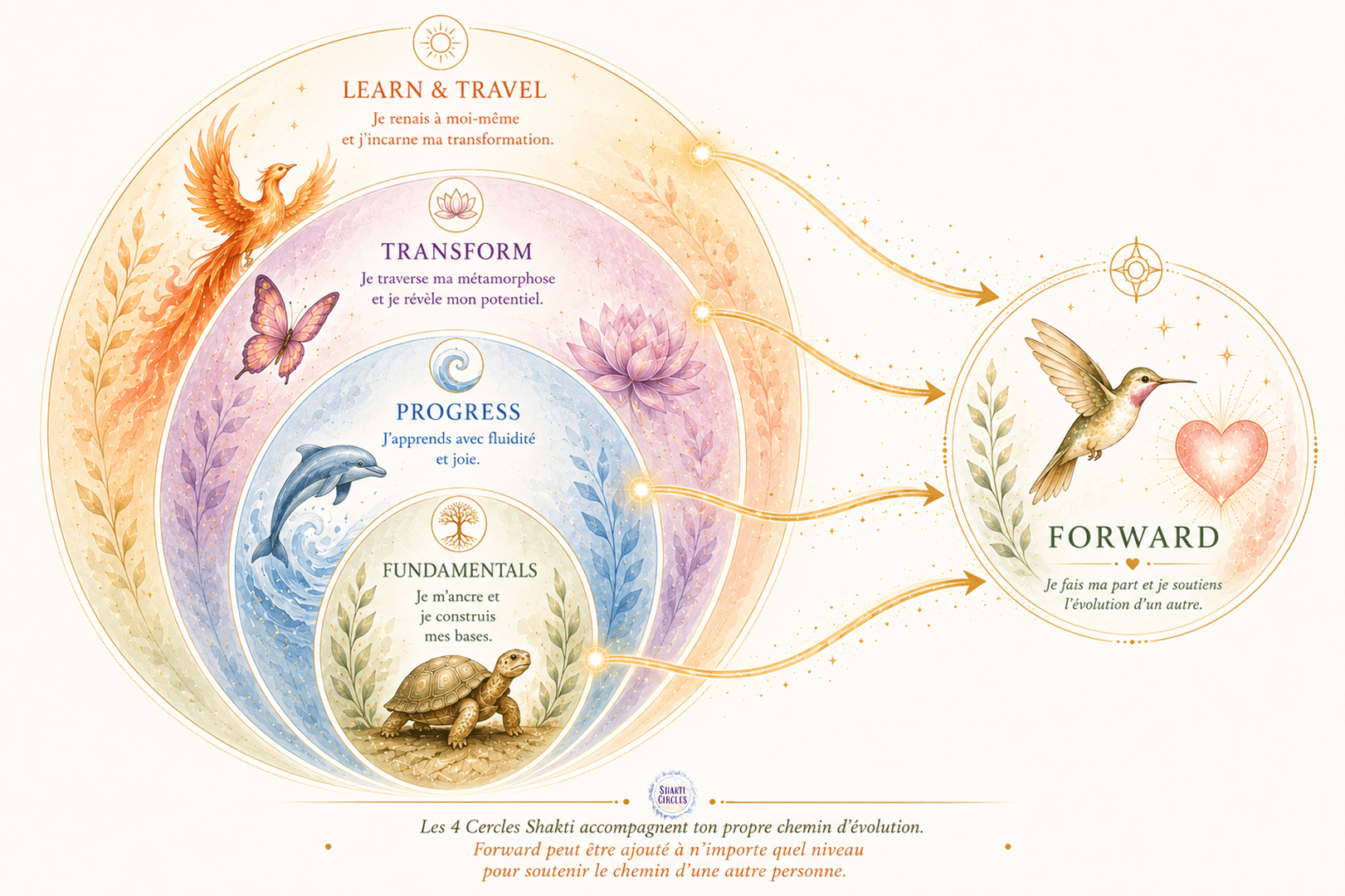 Imbrication des Cercles de Shakti Circles